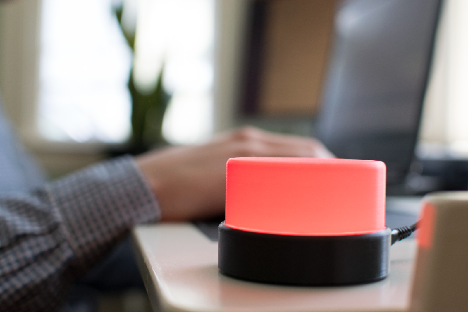 Slicky: the Do Not Disturb Desk Light. Color changing busy light / button.