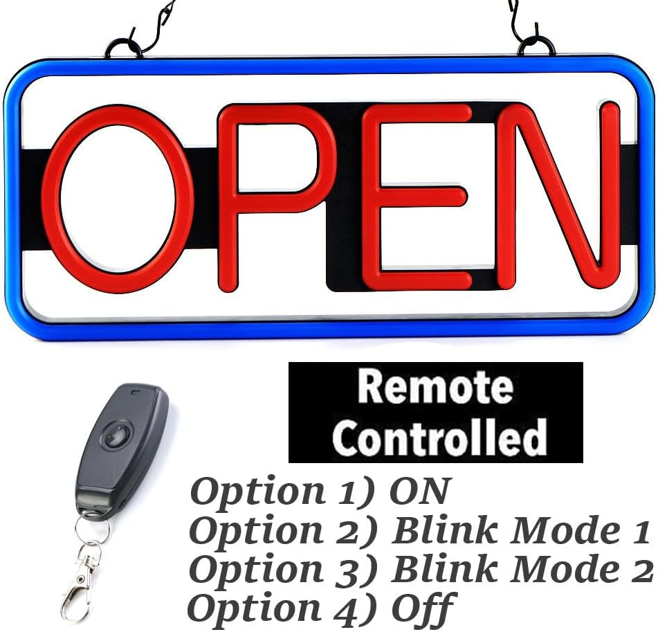 21” X 10” Ultra Bright LED Neon Open Sign Get Your Business Seen Day or Night