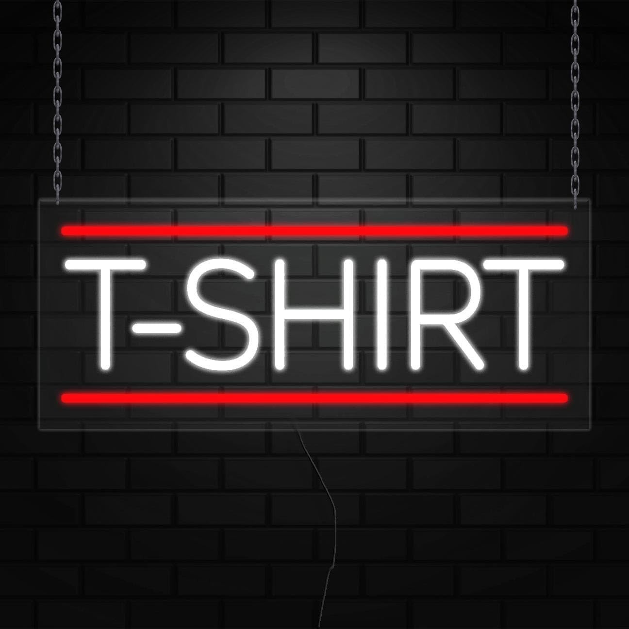 T-Shirts Sign for Business Displays | LED Flex Neon | 32″W x 13″H x 1″D