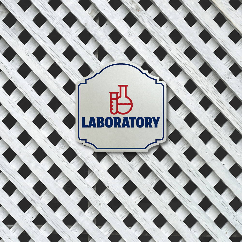 Heritage Plus Laboratory Wall or Door Sign | Science Lab Pharmaceutical Signage