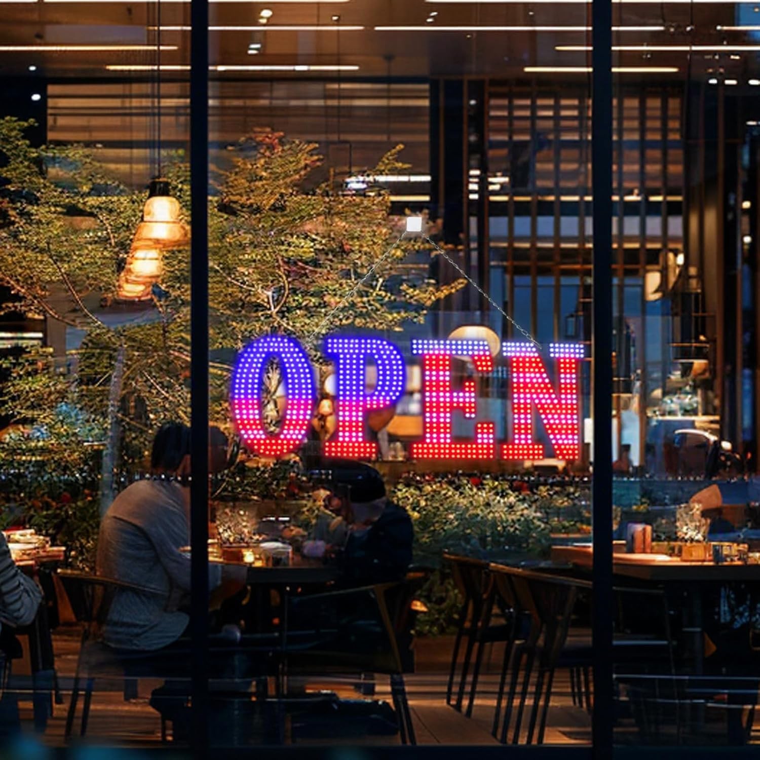 LED Open Signs For Business 30″X10″ Ultra Bright Open Sign LED USA Flag Hanging