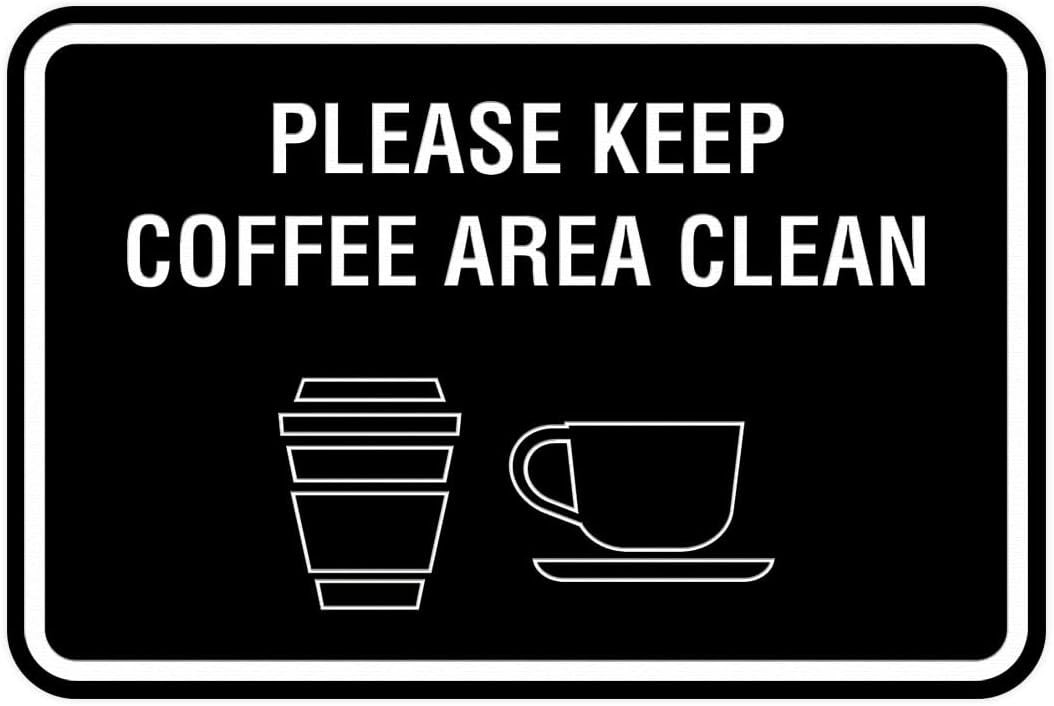 Classic Framed Please Keep Coffee Area Clean Sign Black – Small 4″ x 6″