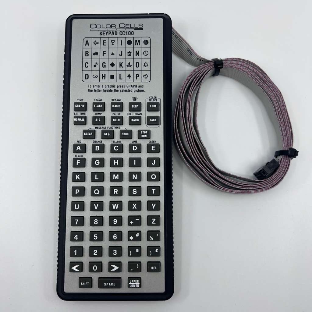 Color Cells CC100 Keypad for CC784 LED Sign w/ Cable Box Manual