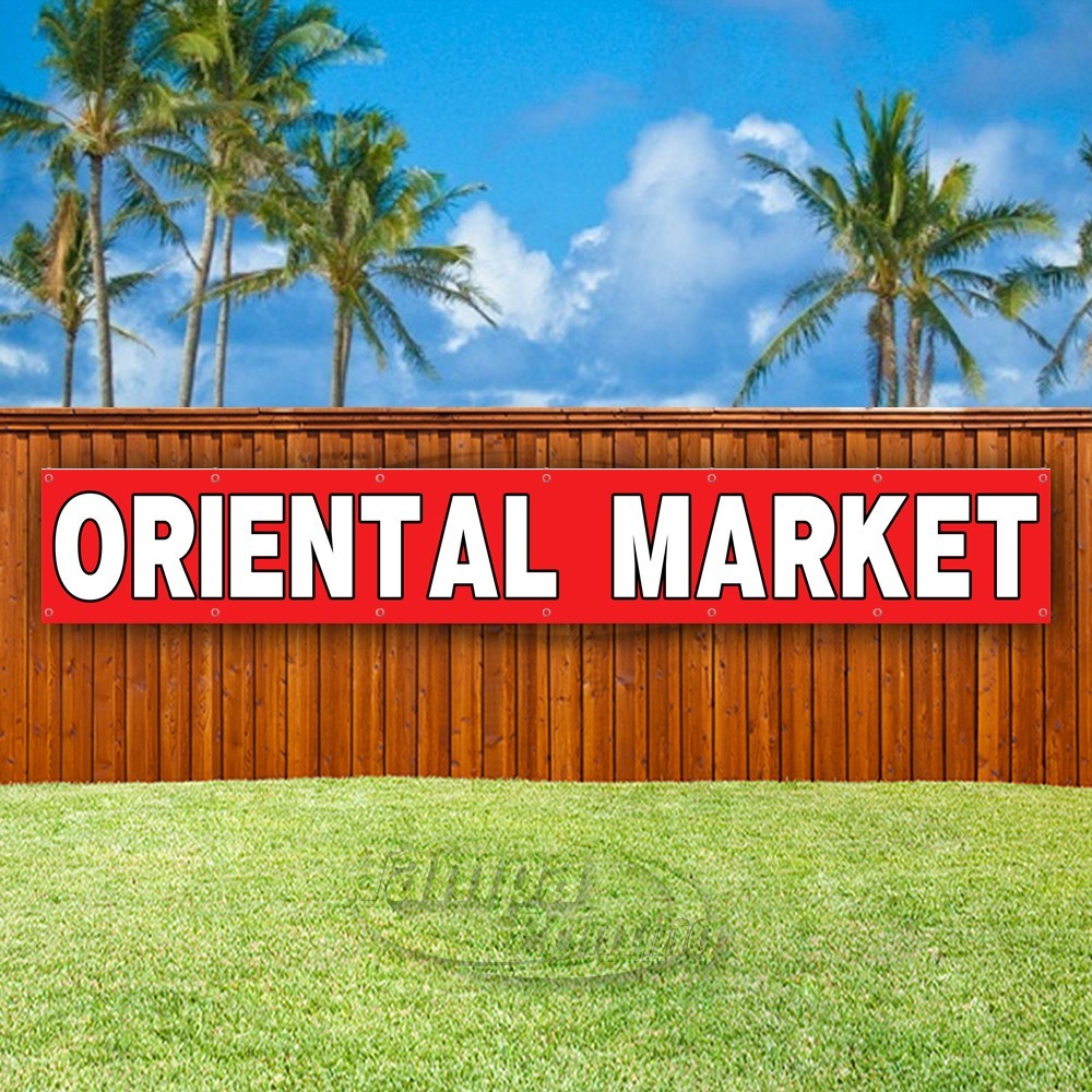 ORIENTAL MARKET Advertising Food Business Vinyl Banner Flag Sign USA XL02236