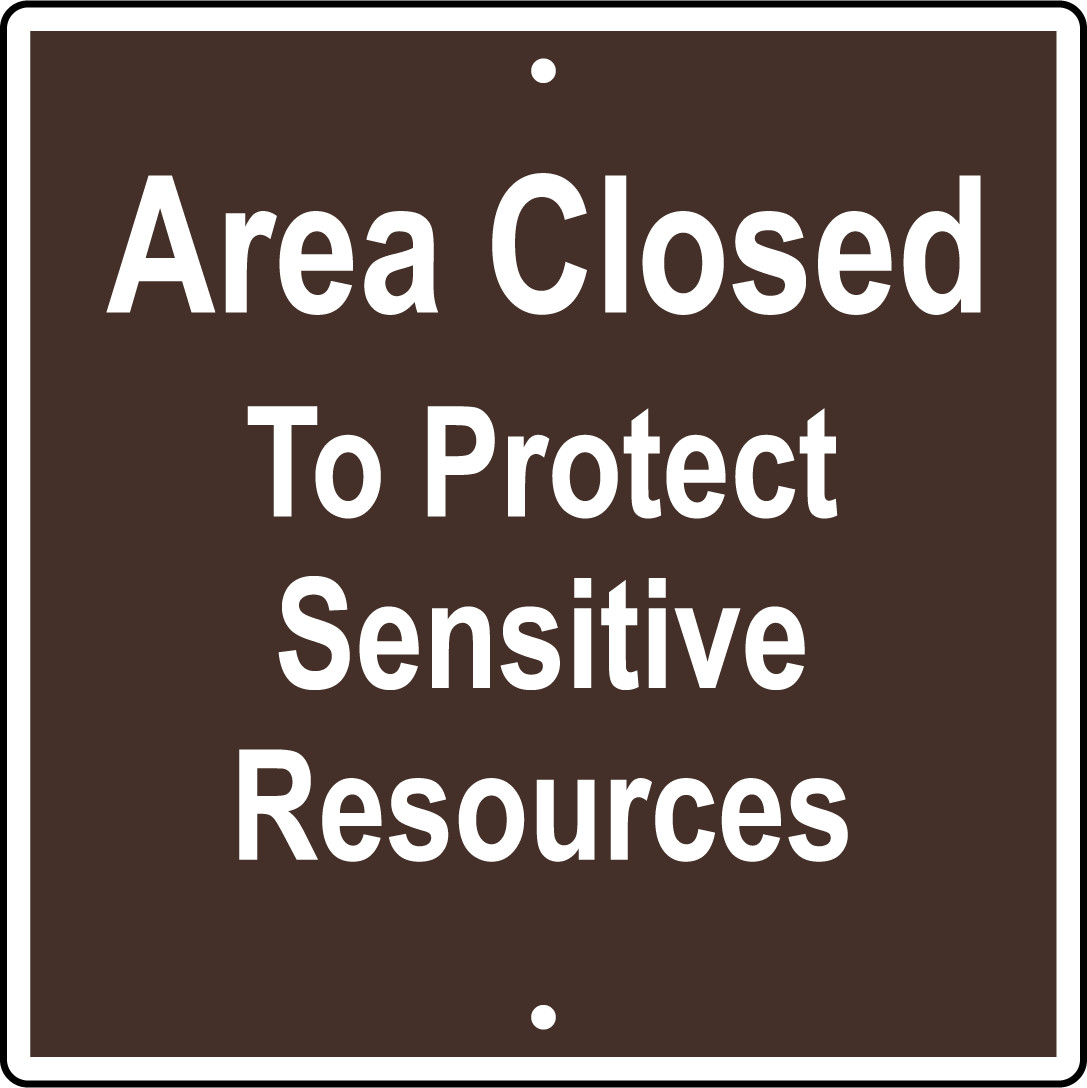 AREA CLOSED TO PROTECT SENSITIVE RESOURCES | Adhesive Vinyl Sign Decal