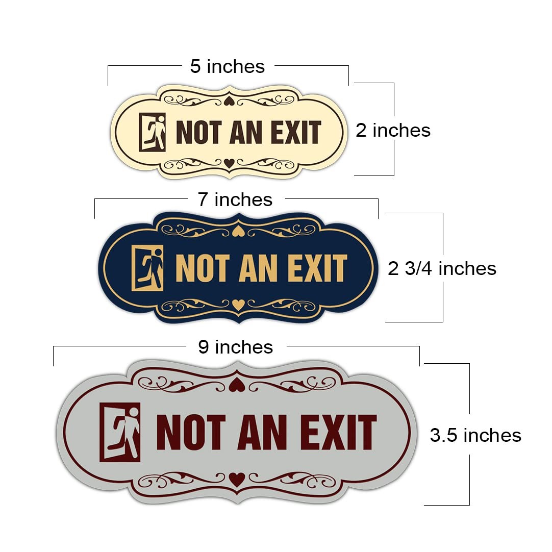 Designer Not An Exit (Runner) Wall or Door Sign