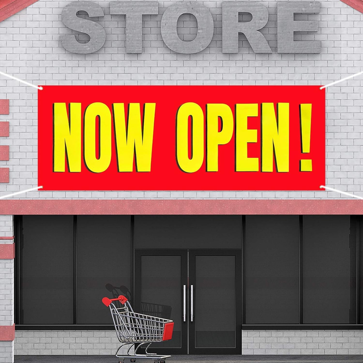 Large Now Open Banner 3×8 FT for Outdoor Indoor Business Decoration