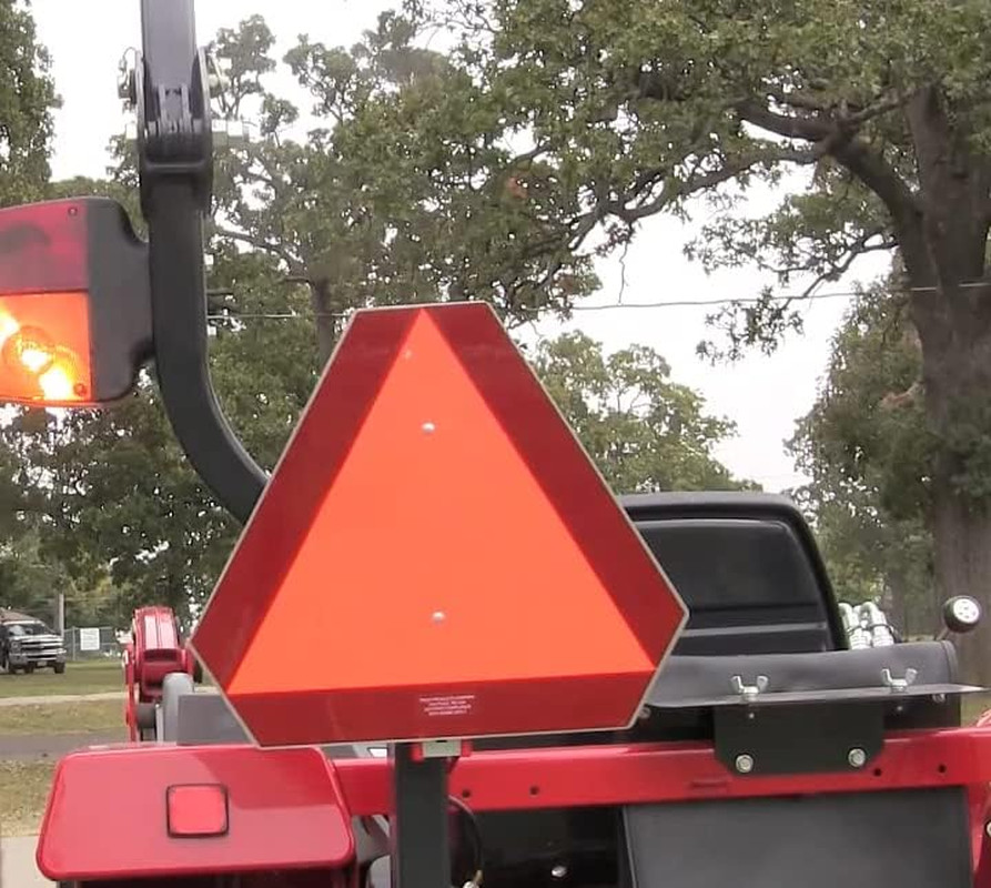 Slow Moving Vehicle Triangle Sign Mounting Kit for Golf Cart Includes 1 Tractor