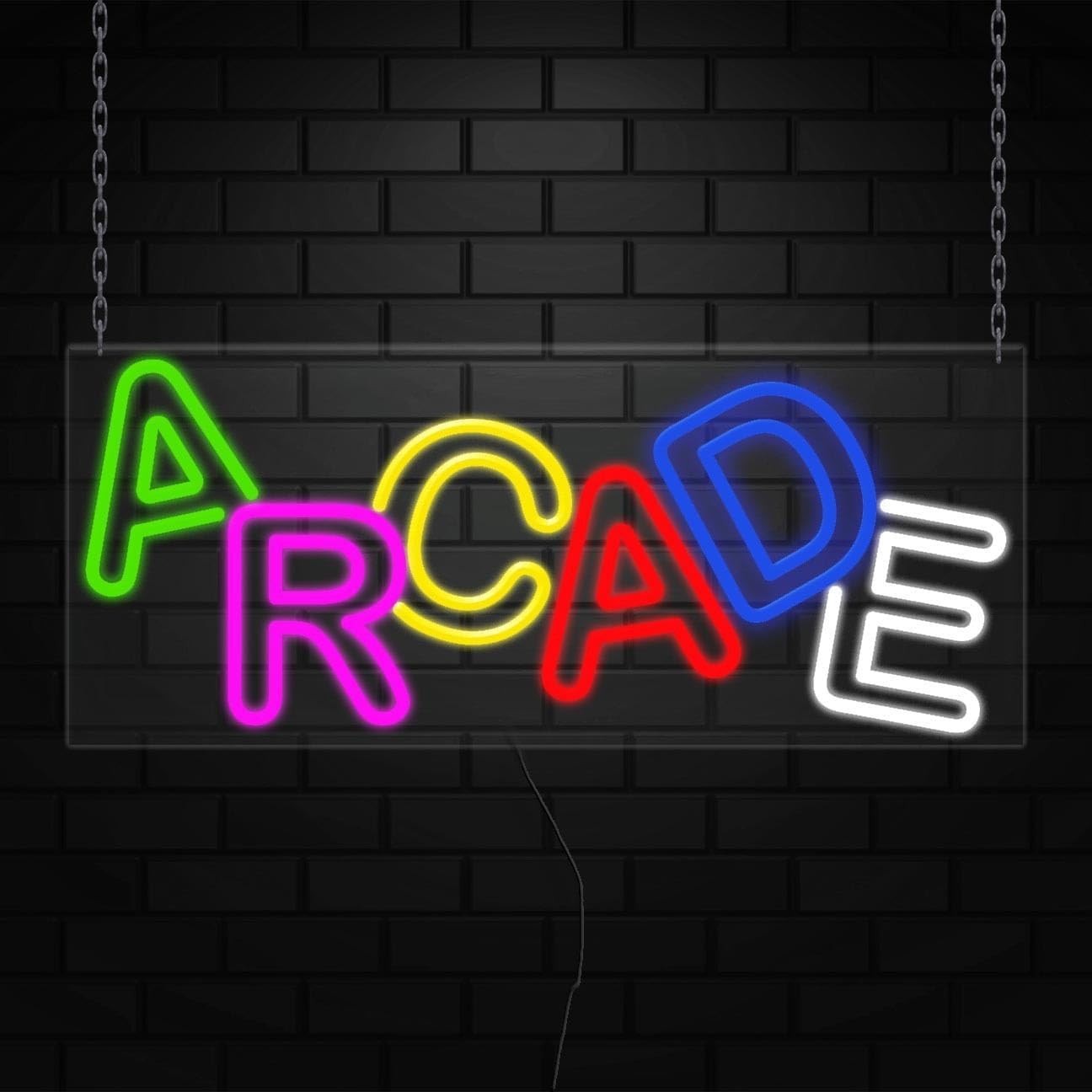 Arcade Sign for Business Displays | LED Flex Neon | 32″W x 13″H x 1″D