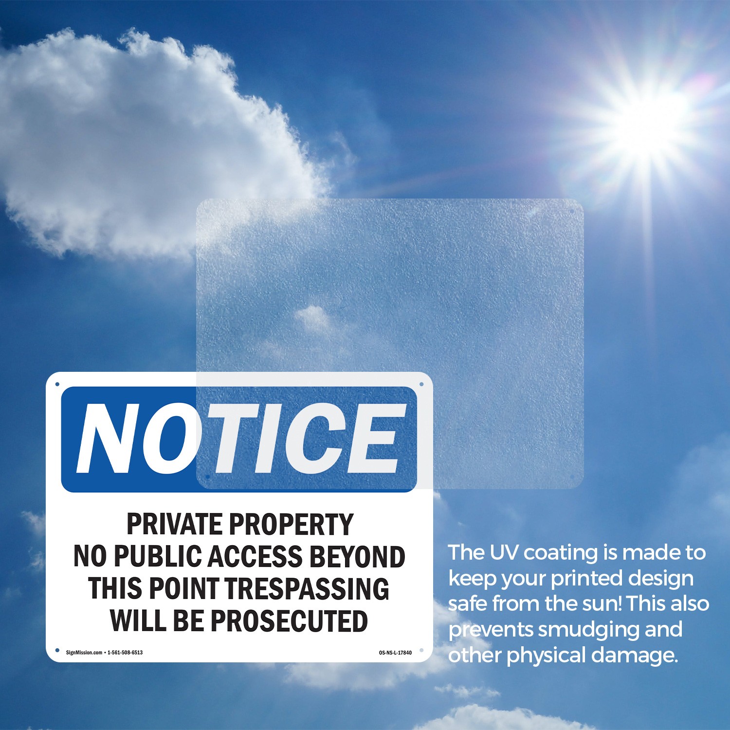 Private Property No Public Access Beyond OSHA Notice Sign, Decal 5 or 10 Pack