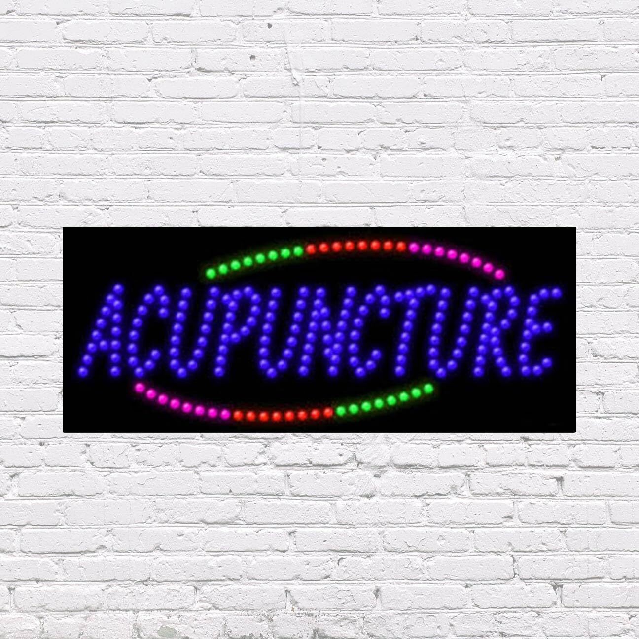 LED Acupuncture Sign | Light Up Sign | 11″H x 27″W x 2″D