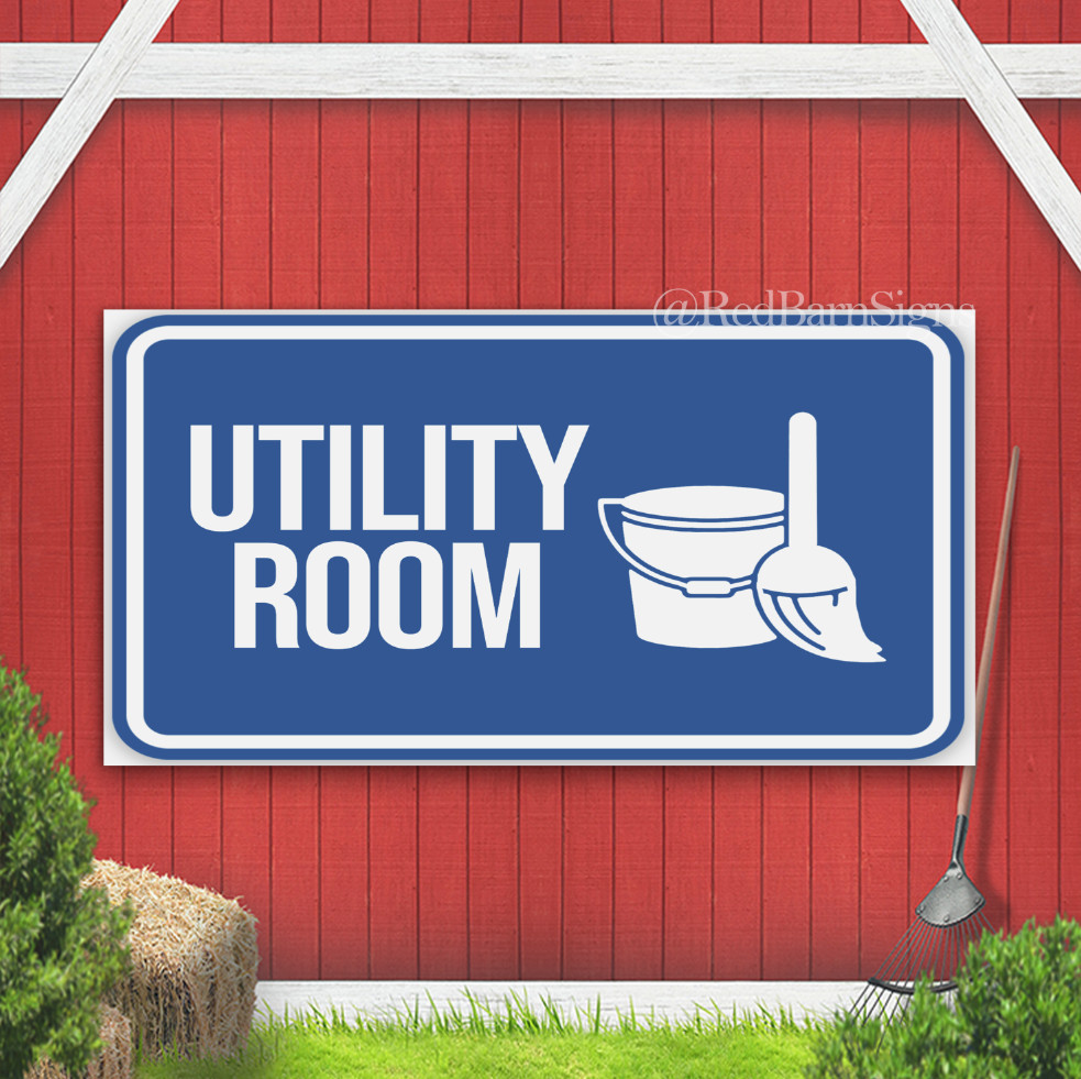 Utility Room Indoor Outdoor BANNER SIGN