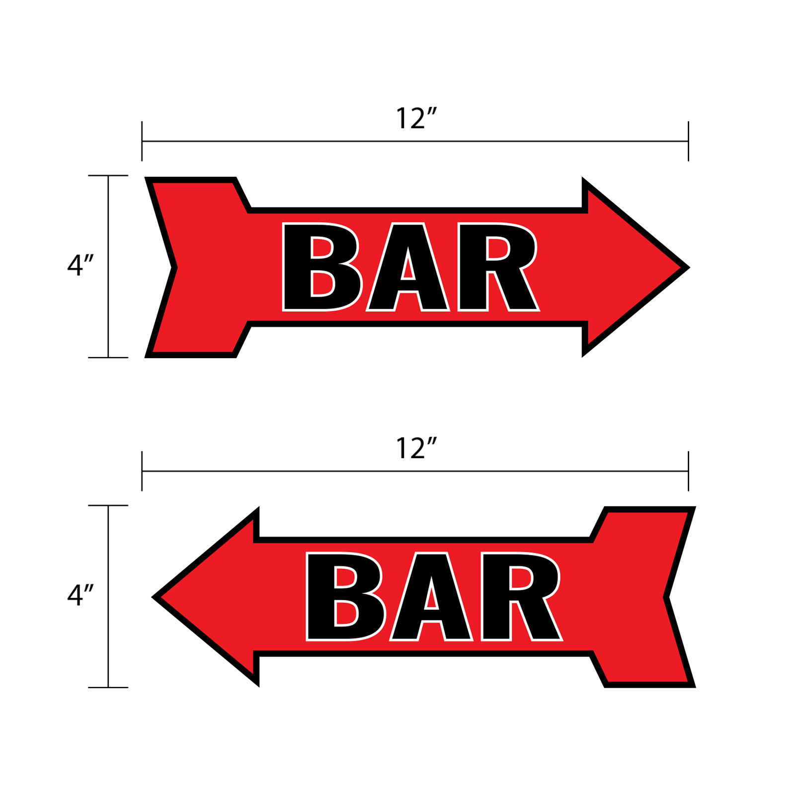 Arrow Shape Bar 12×4″ Wall or Door Sign | Funny Home Decor | Shop Décor