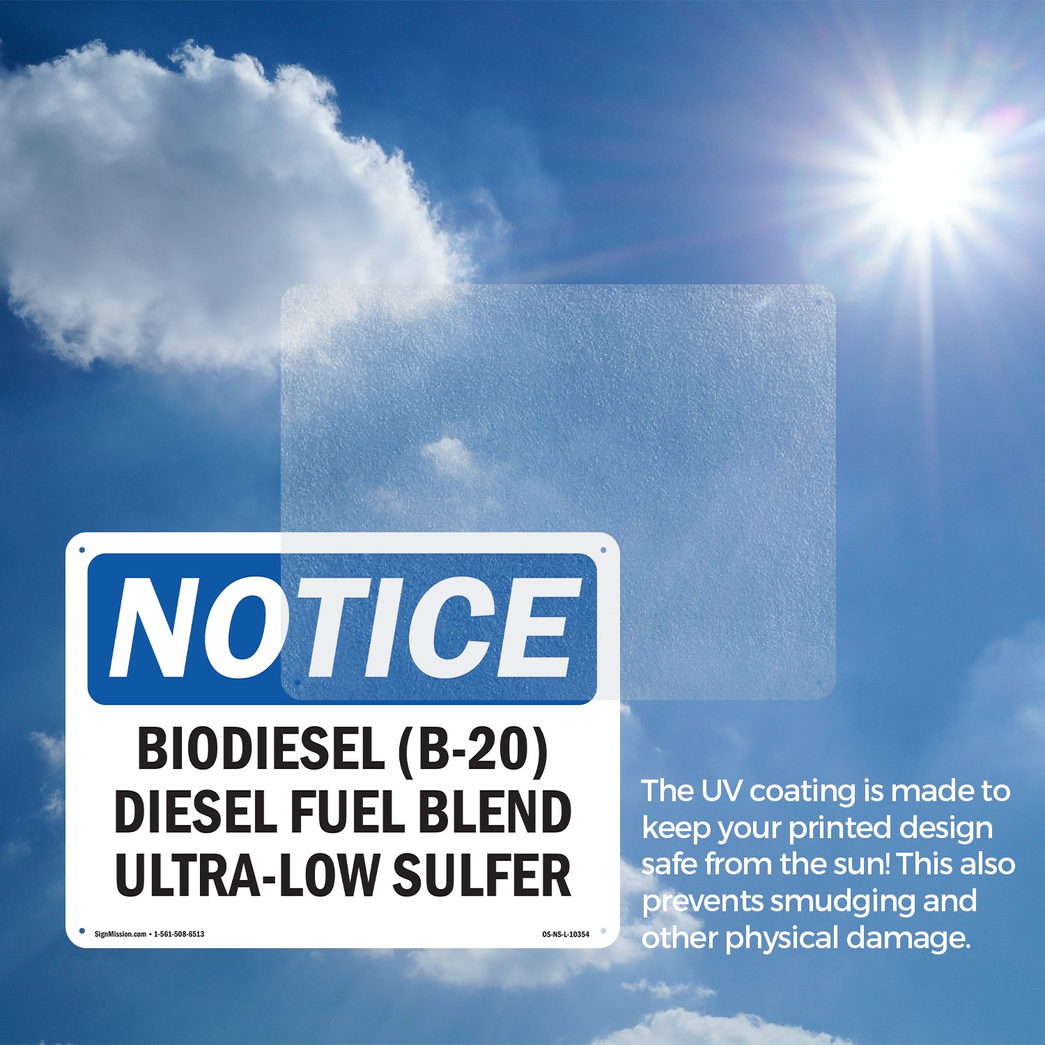 Biodiesel (B OSHA Notice Sign Metal, Plastic, Or Decal – 5 or 10 Pack