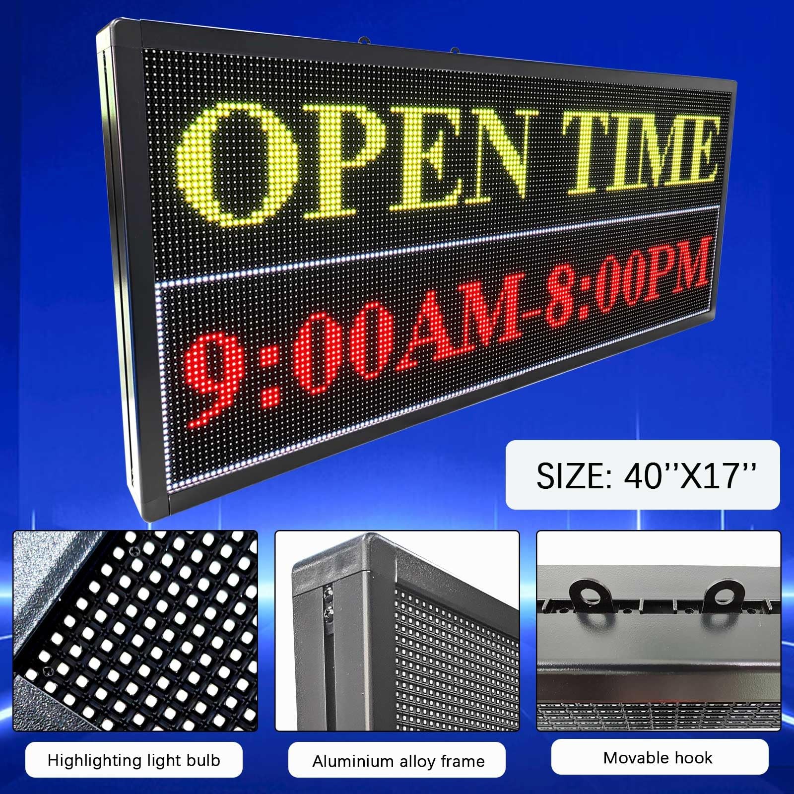 Led Signs Scrolling Programmable, Digital Display Screen Outdoor Waterproof