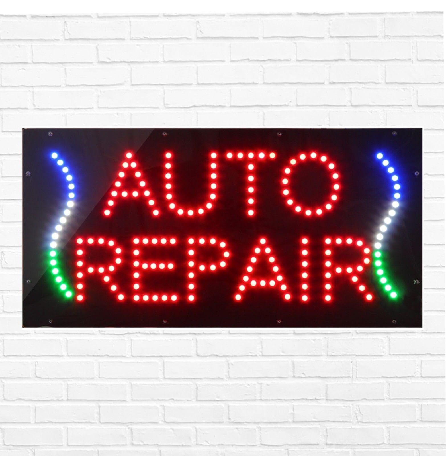 LED Auto Repair Sign for Business Displays | Light Up Sign | 12″H x 24″W x 2″D