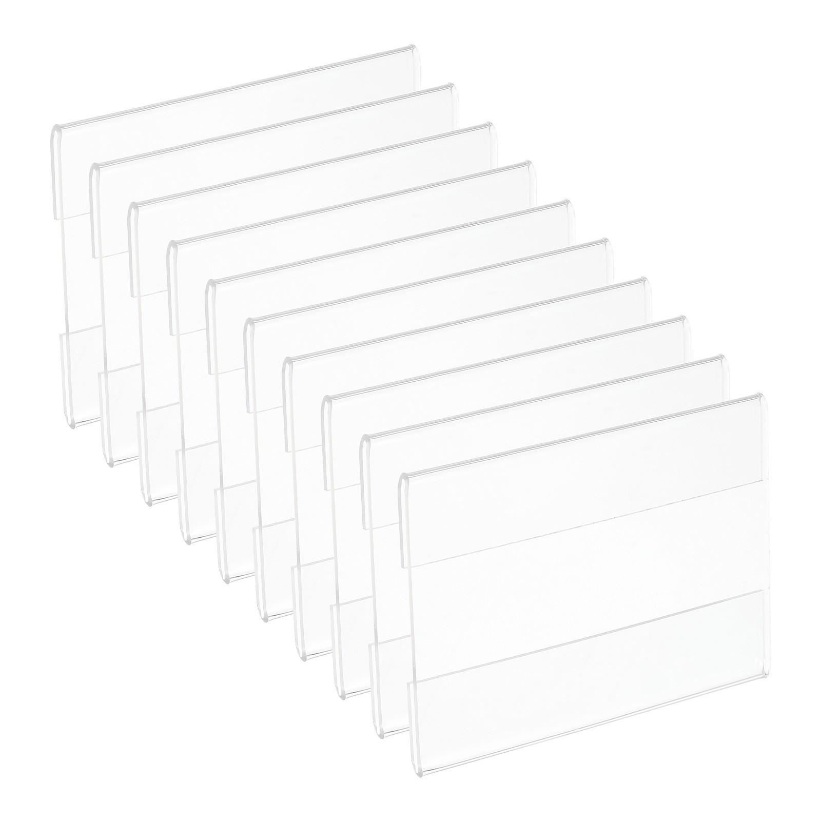 12Pcs 2.5×3.5″ Wall Mount Acrylic Sign Holder with Tape for Office, Clear