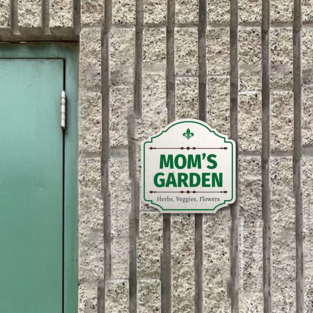 Heritage Plus Mom’s Garden Herbs, Veggies, Flower Wall or Door Sign