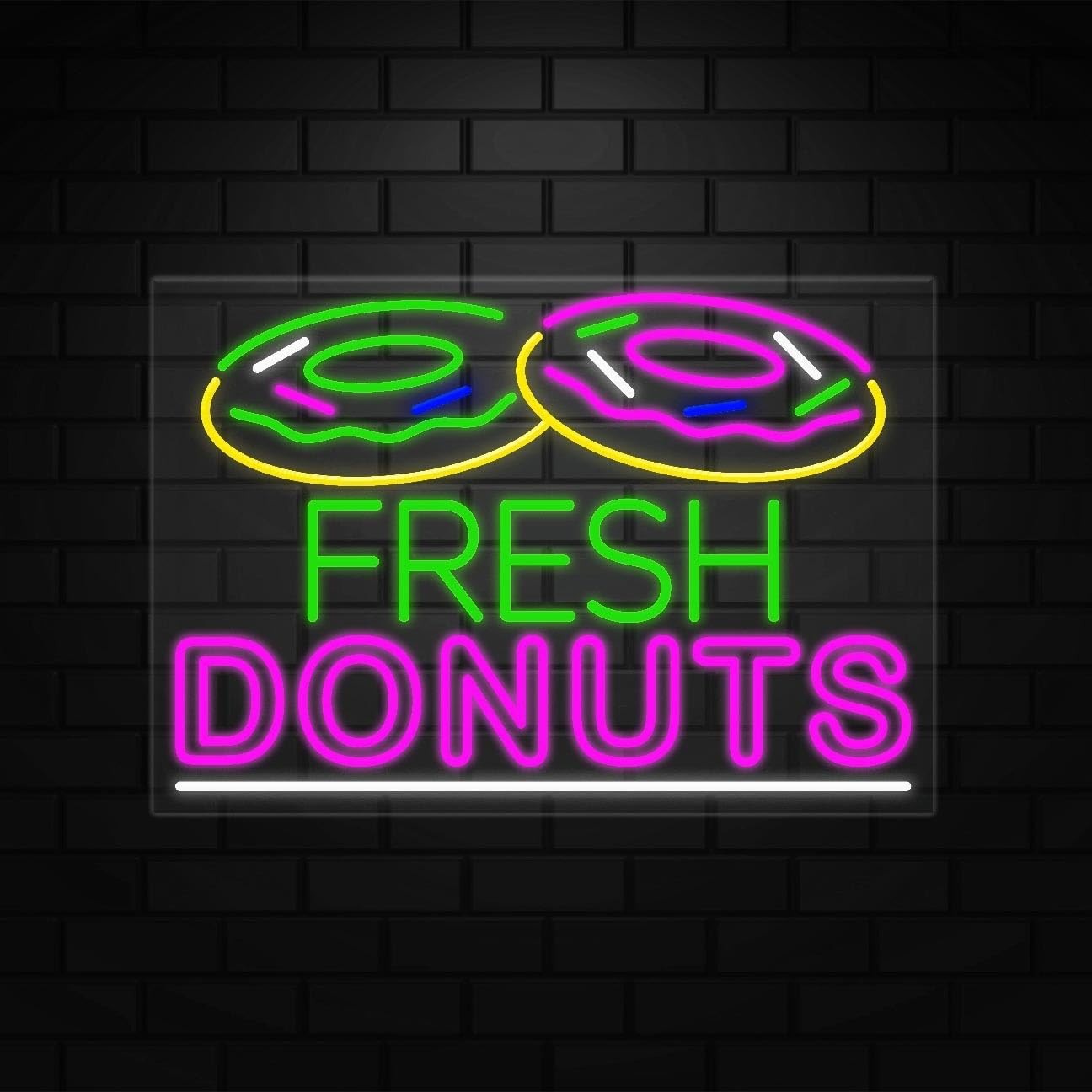 Fresh Donuts Neon Sign for Retail Displays | LED Flex Neon | 36″W x 24″H x 1″D