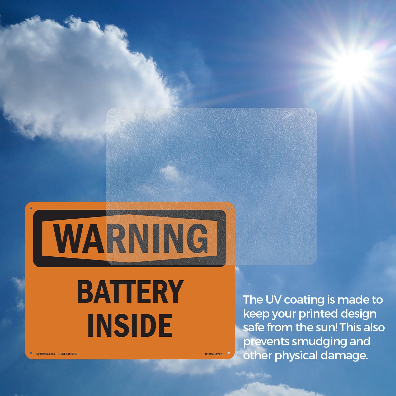 Battery Inside OSHA WARNING Sign Metal, Plastic, Or Decal – 5 or 10 Pack