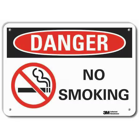Lyle Lcu4-0272-Ra_10X7 No Smoking Sign, 7″ H, 10″ W, Vertical Rectangle,
