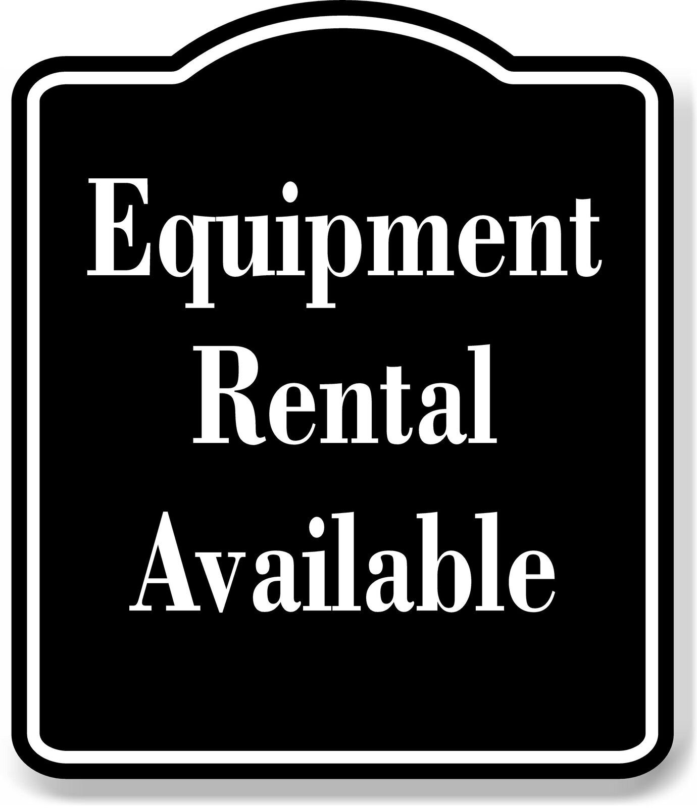 Equipment Rental Available Archery BLACK Aluminum Composite Sign