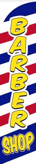 3 Pack Barber Shop Windless Swooper Advertising Feather Flag Banner-1