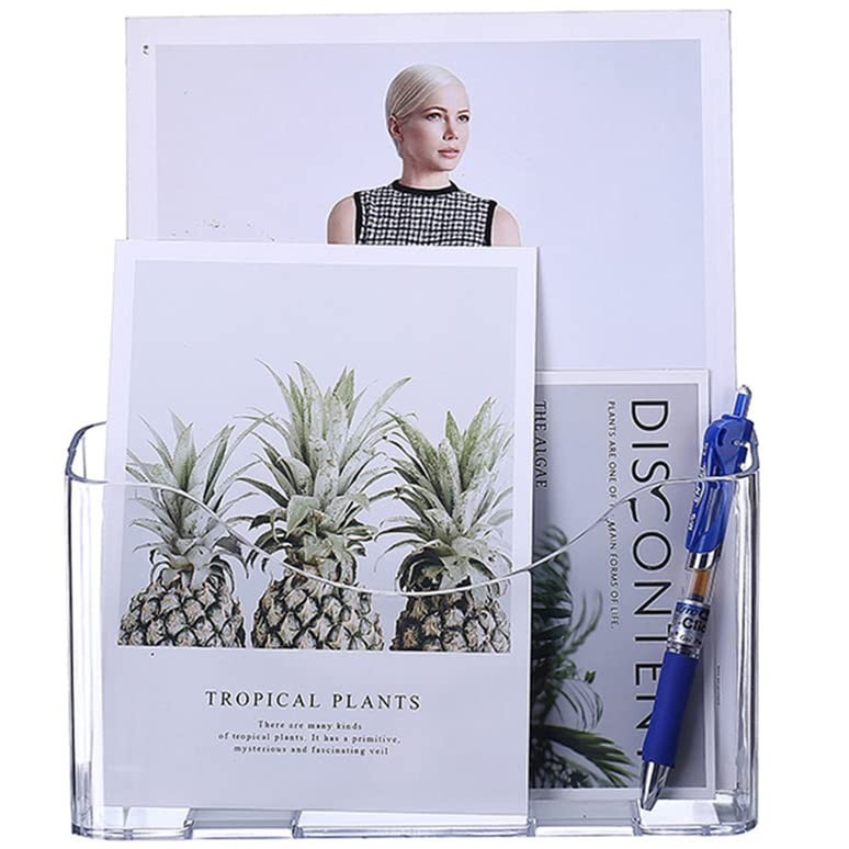 Yarlung 2 Pack Acrylic Brochure Holder, 8.5 x 11 Inches 9 x 11 inches, Clear
