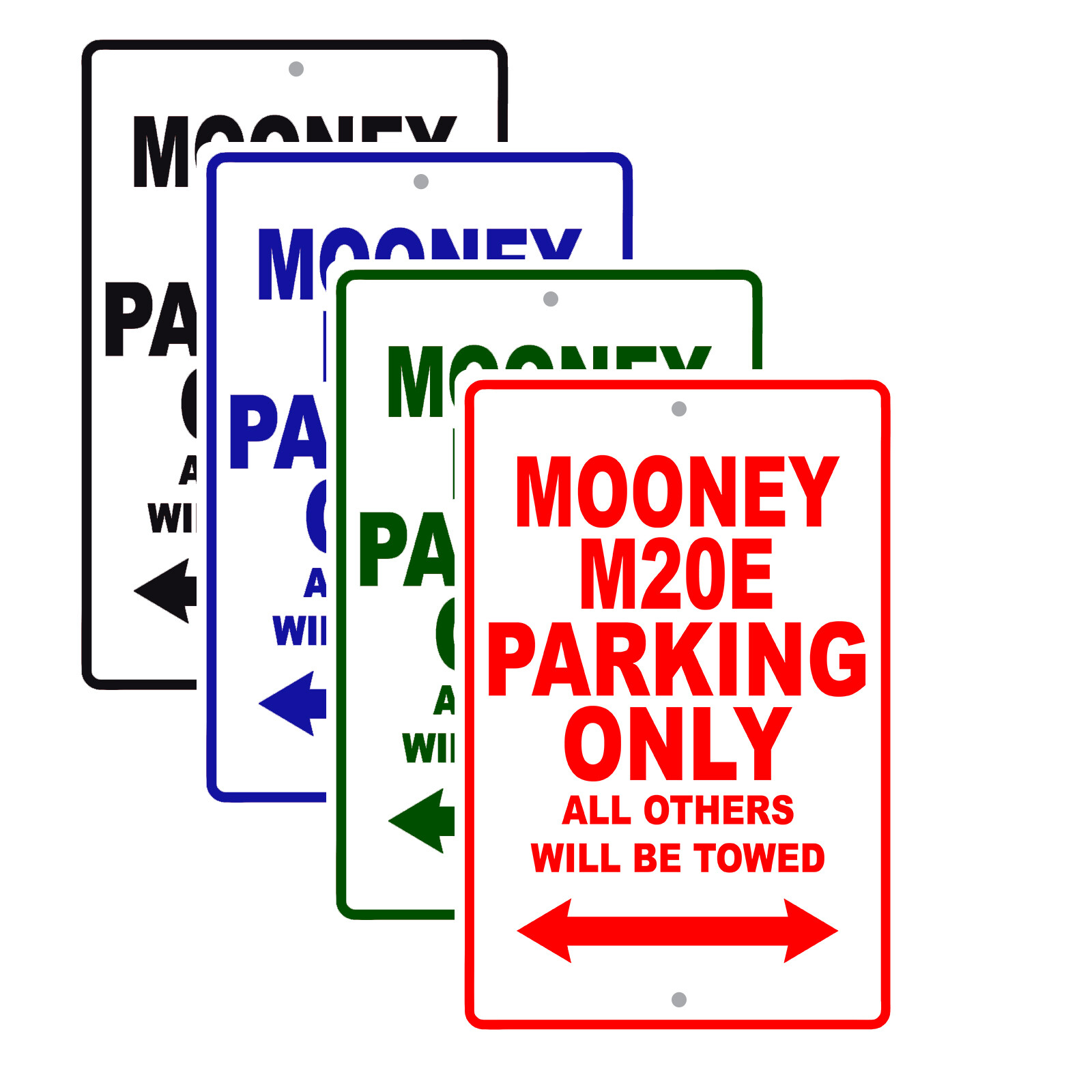 Mooney M20E Parking Only Aircraft Reserved Parking Notice Aluminum Metal Sign