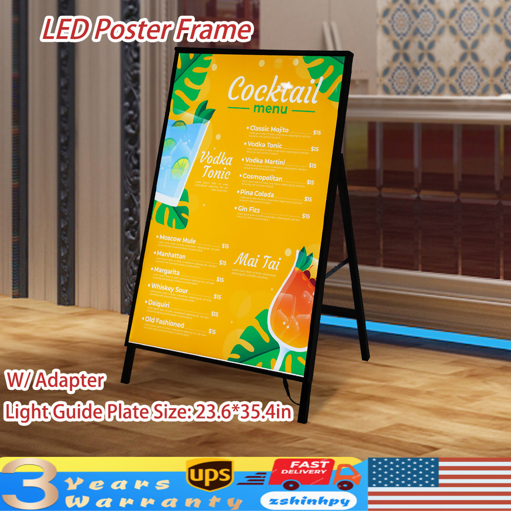 LED Backlit Light Box Movie Poster Art Picture Display Frame Advertising Board