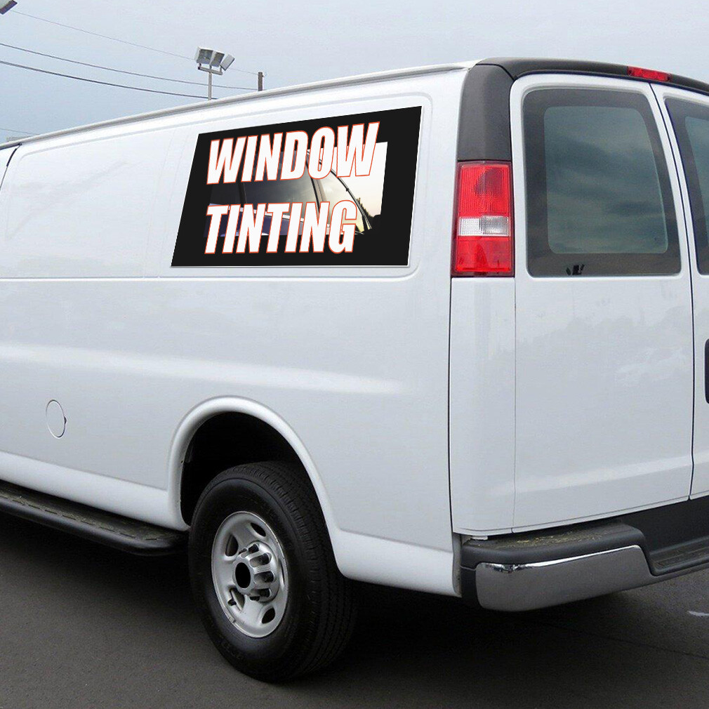 Car Magnet Set of 2 Window Tinting Advertising Printing L Industrial Sign