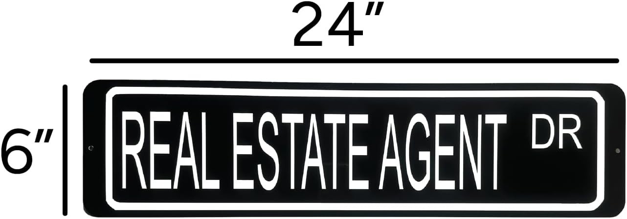 Real Estate Rider Sign 6×24 Aluminum Double-Sided Just Listed Blue