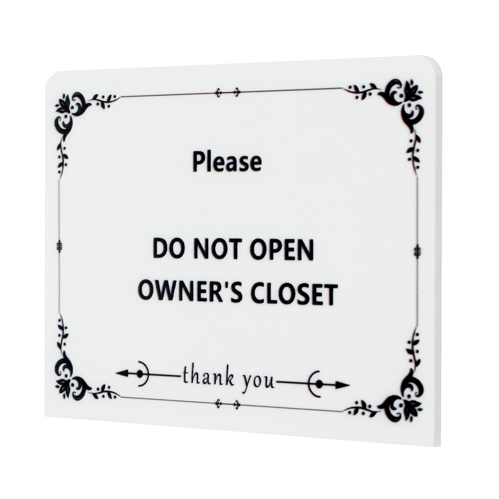 2 PCS Do Not Open Owners Closet Sign 4×3 Inch Hotel Host Privacy Signs