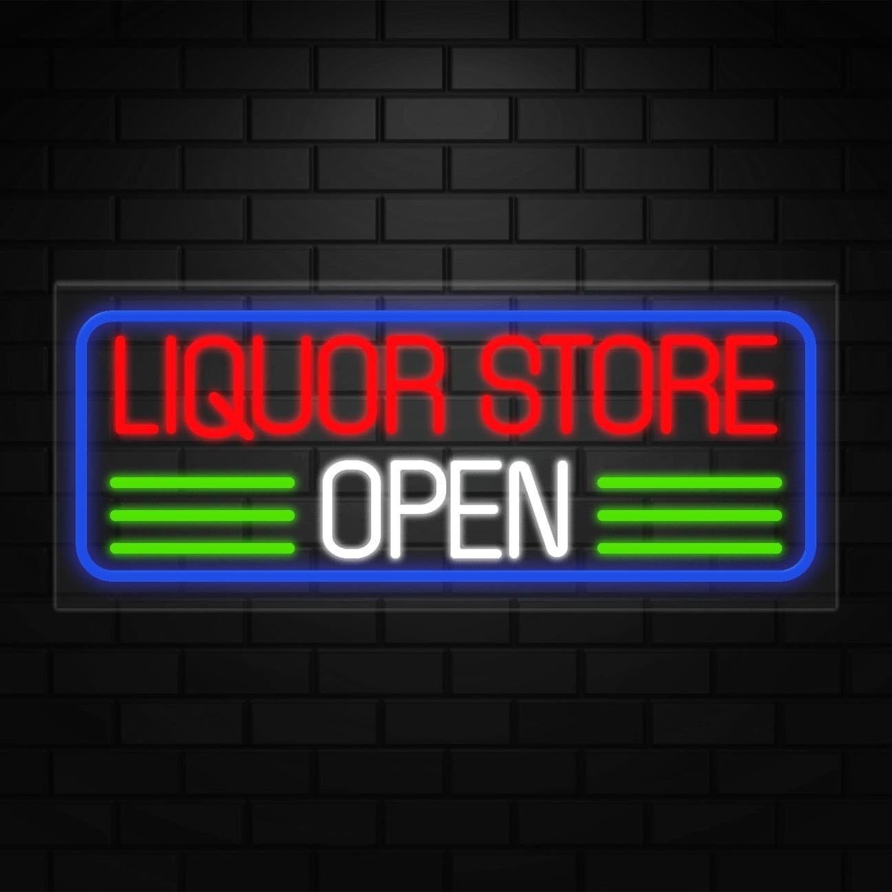 Liquor Store Neon Sign for Retail Displays | LED Flex Neon | 32″W x 13″H x 1″D