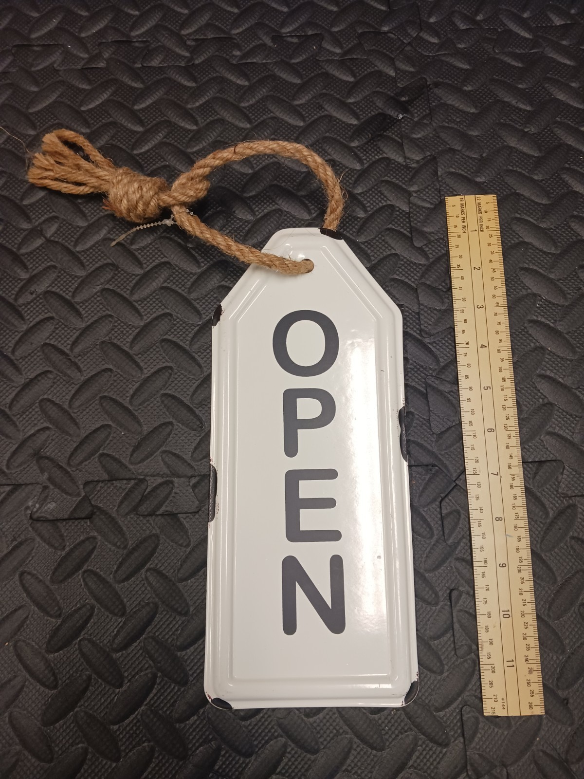 Tin Open And Closed Sign Business Sign Advertisement Memorabilia Sign Lot