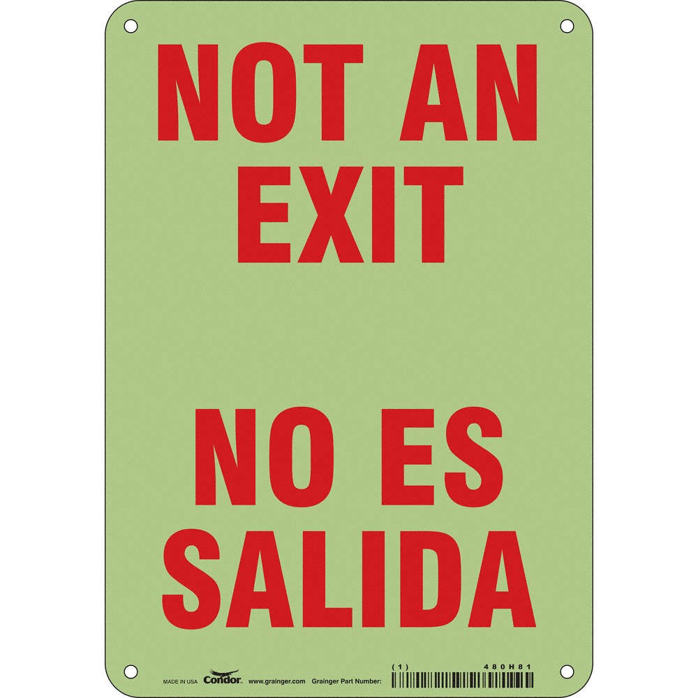 CONDOR 480H81 Safety Sign,10 in x 7 in,Polyethylene 480H81