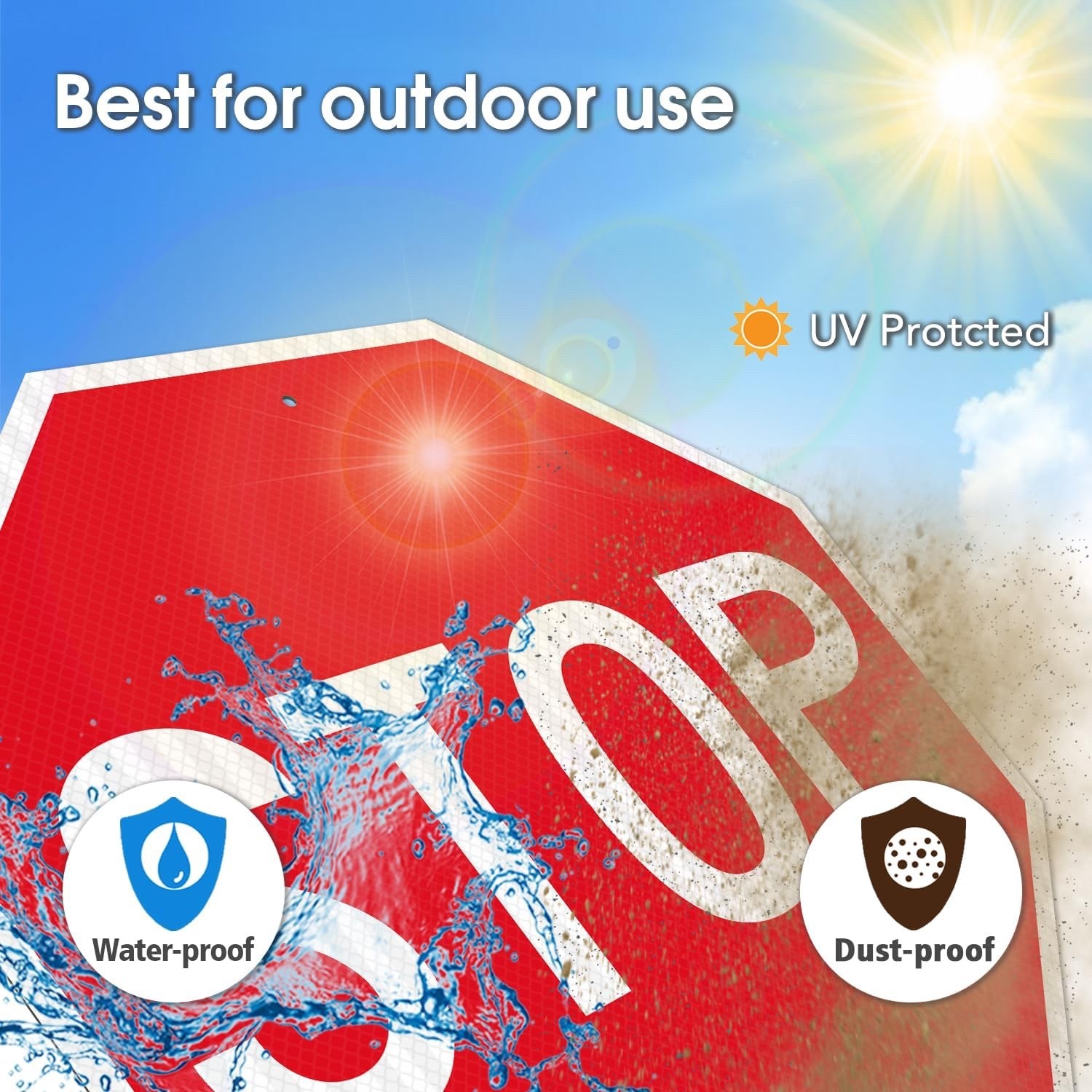 GicnKeuz Stop Signs Traffic Signs 30 x 30 Inches, High Intensity – Engineer Grad