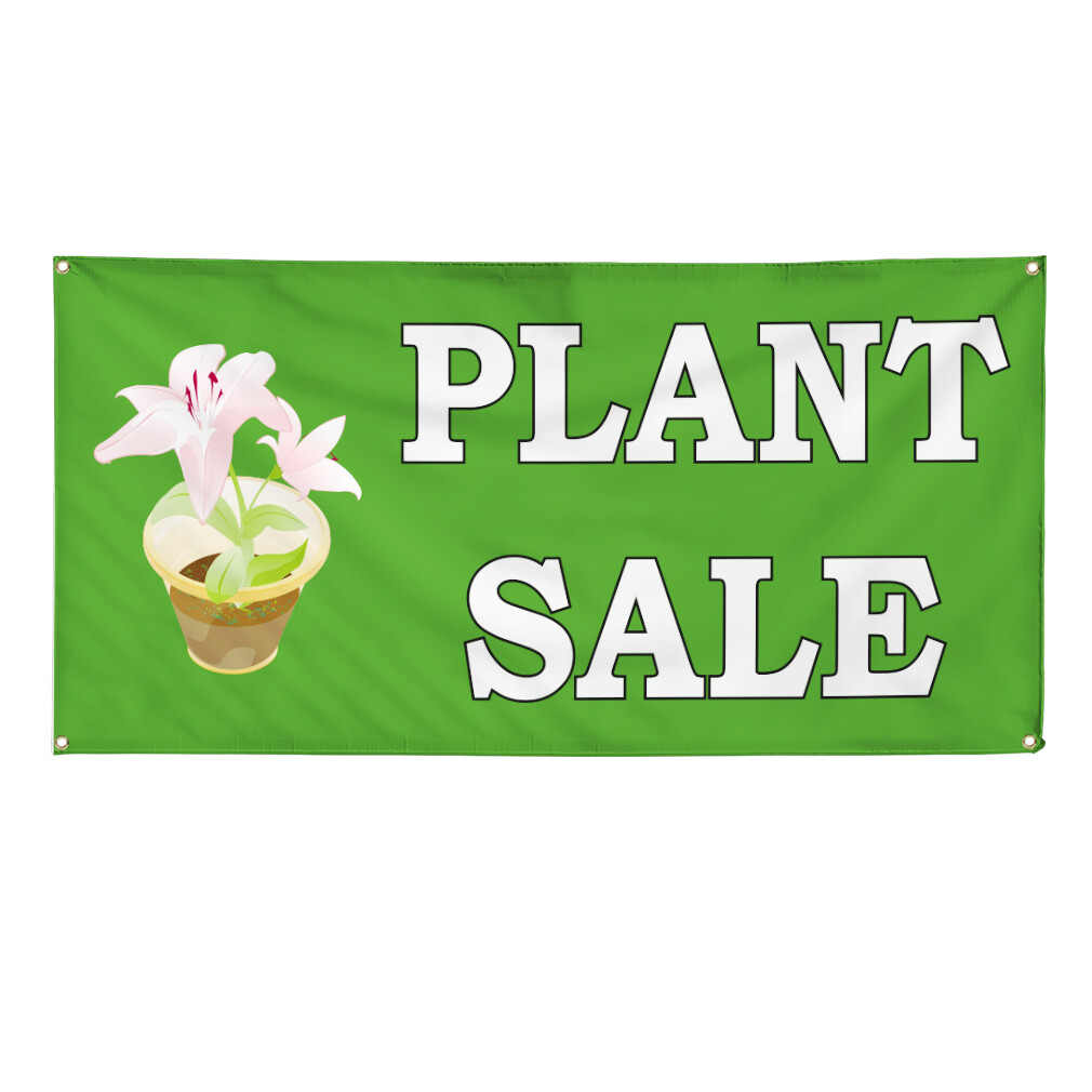 Vinyl Banner Multiple Sizes Plant Sale Nursery Business Advertisement Business