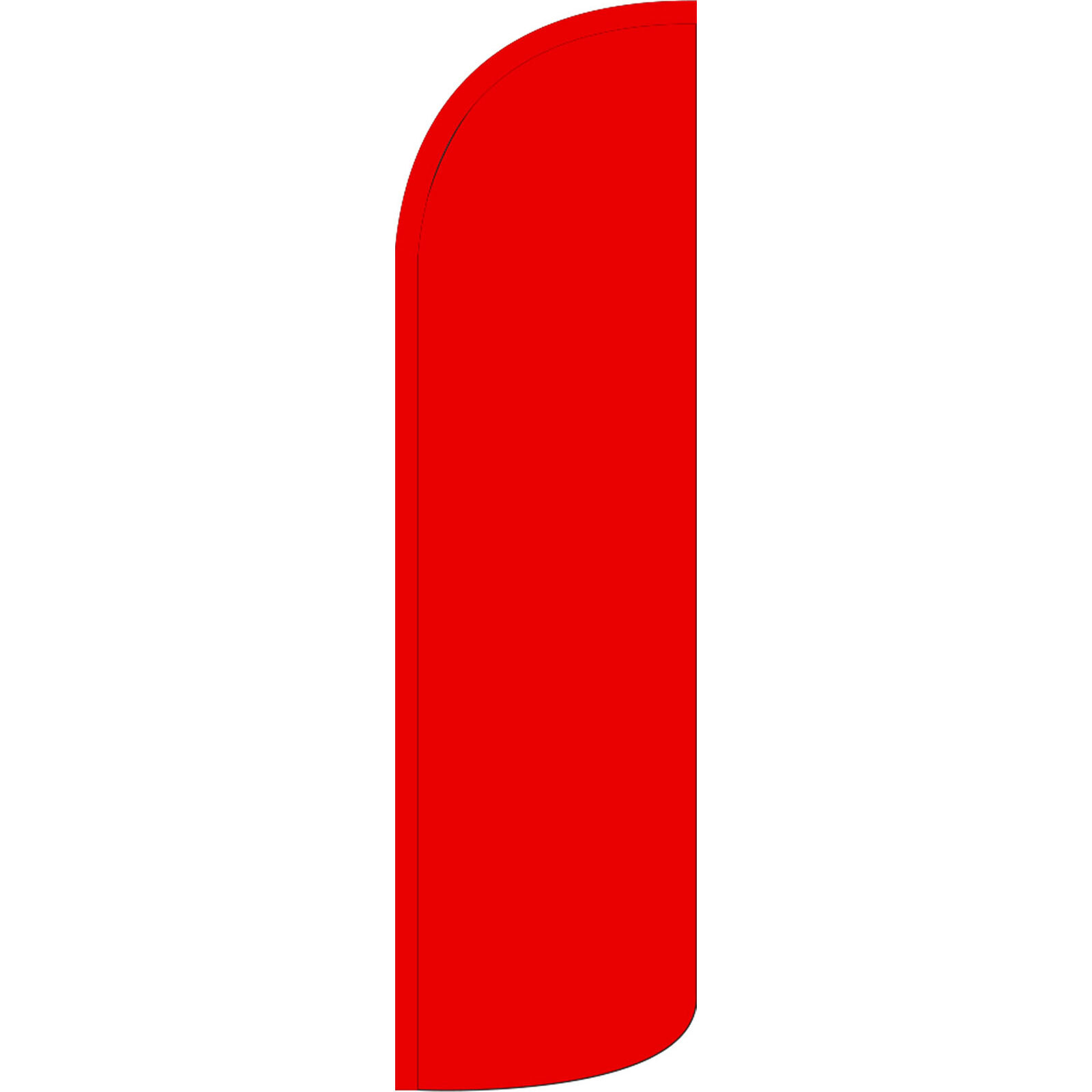 Solid Red 3 ft X 11 1/2 ft Windless Swooper Flag