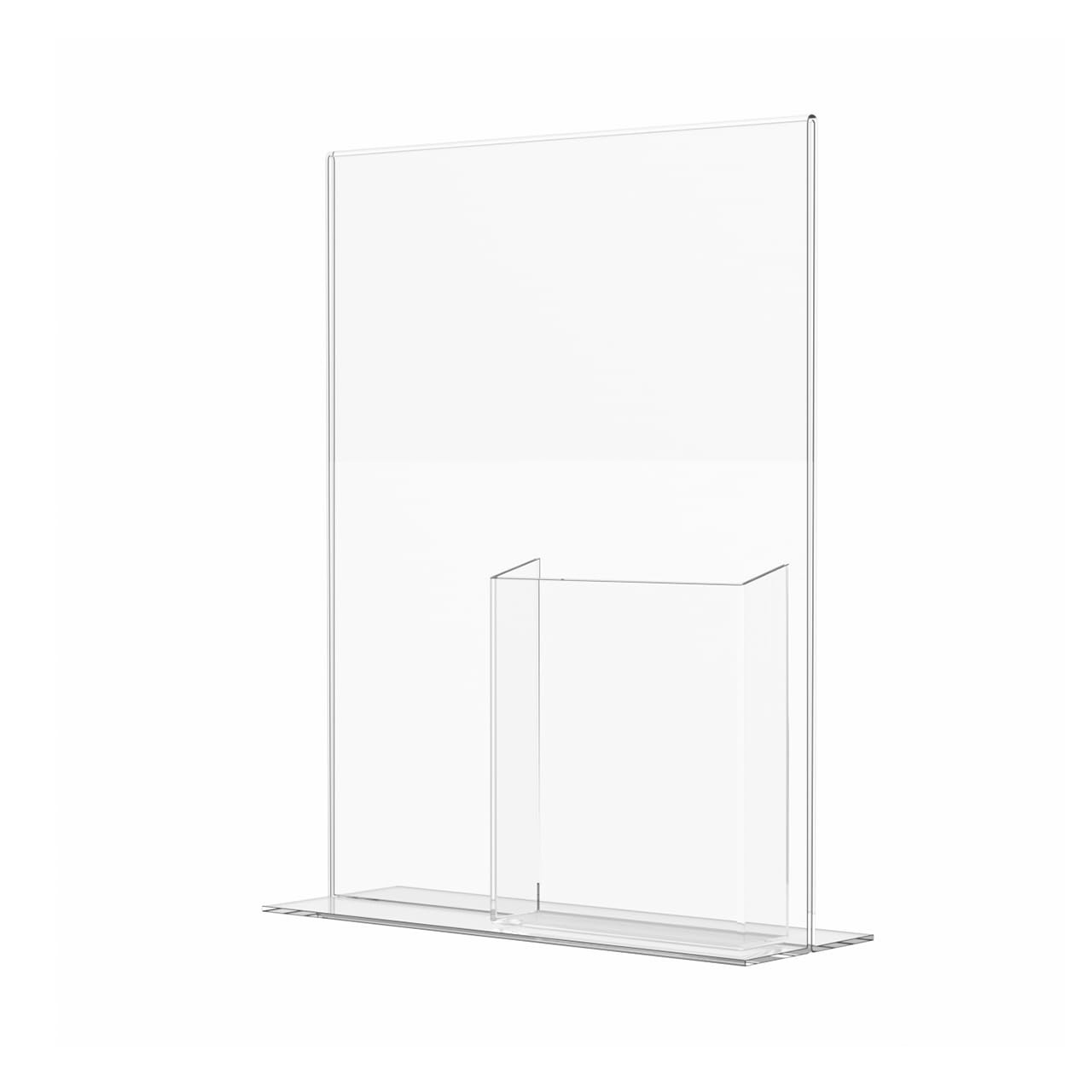 Marketing Holders Sign Holder for 8.5″ x 8.5″w x 11″h with Tri Fold, Clear