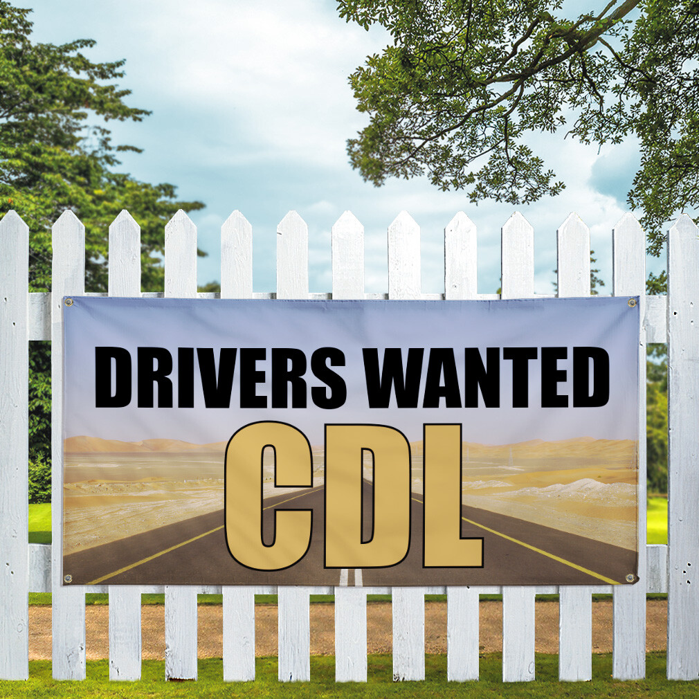 Vinyl Banner Multiple Sizes Drivers Wanted Cdl Advertising Printing A Business