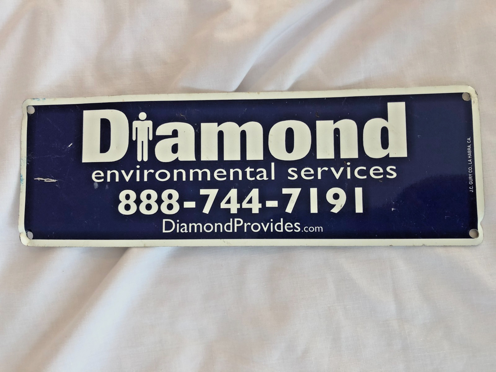DIAMOND ENVIRONMENTAL SERVICES ALUMINUM SIGN 12″ x 4″