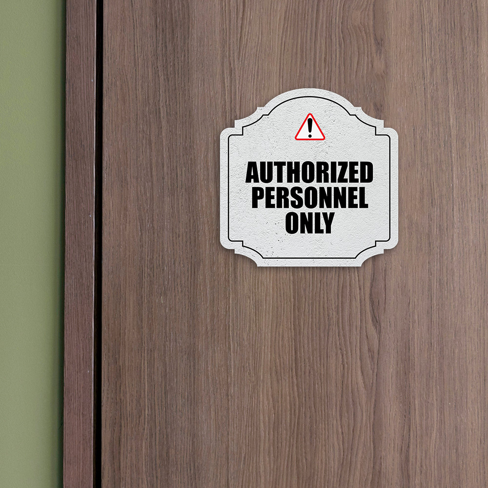 Heritage Plus Authorized Personnel Only Wall or Door Sign | Business Signage