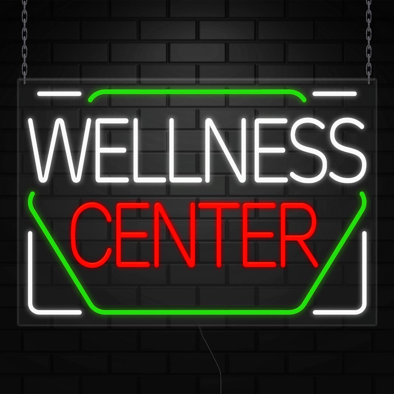 Wellness Center Neon Sign for Retail Displays | LED Flex Neon |36″W x 24″H x 1″D