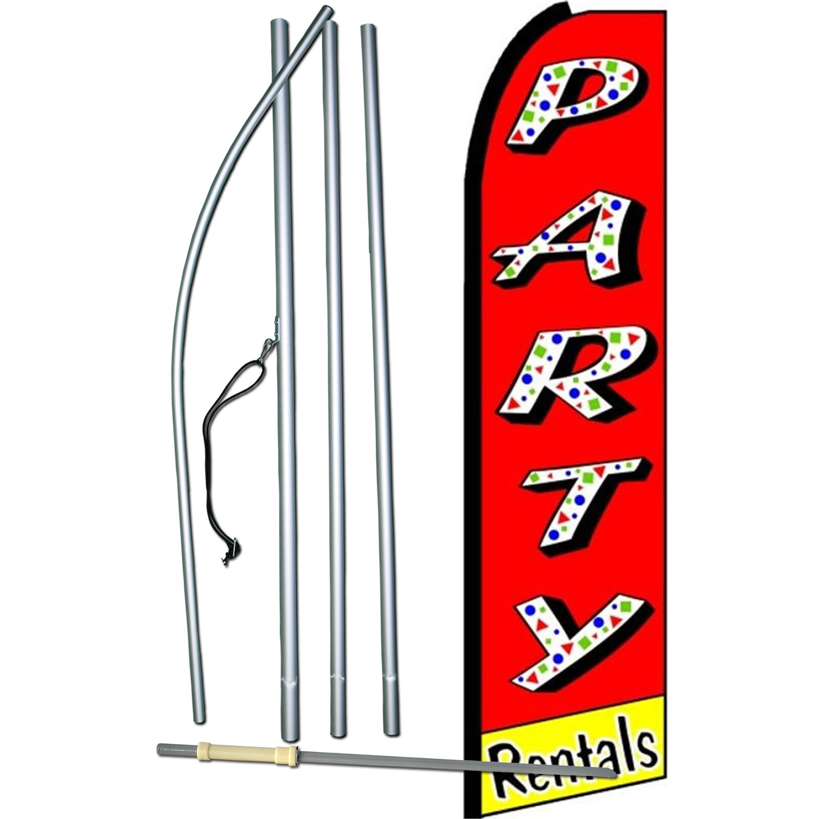 Party Rentals Complete Swooper Flag Bundle