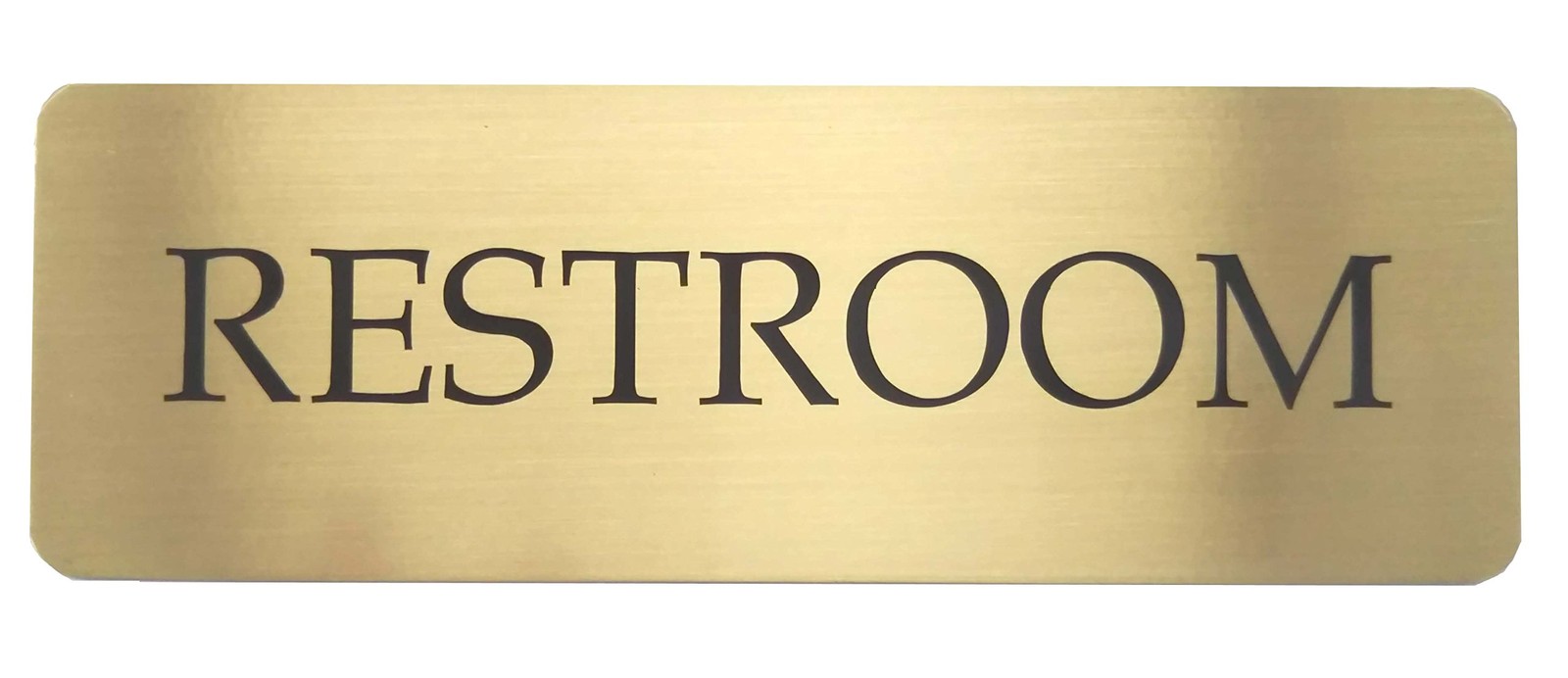 Brass Restroom Sign Shines Like Gold Metal Bathroom Door Wall Decor