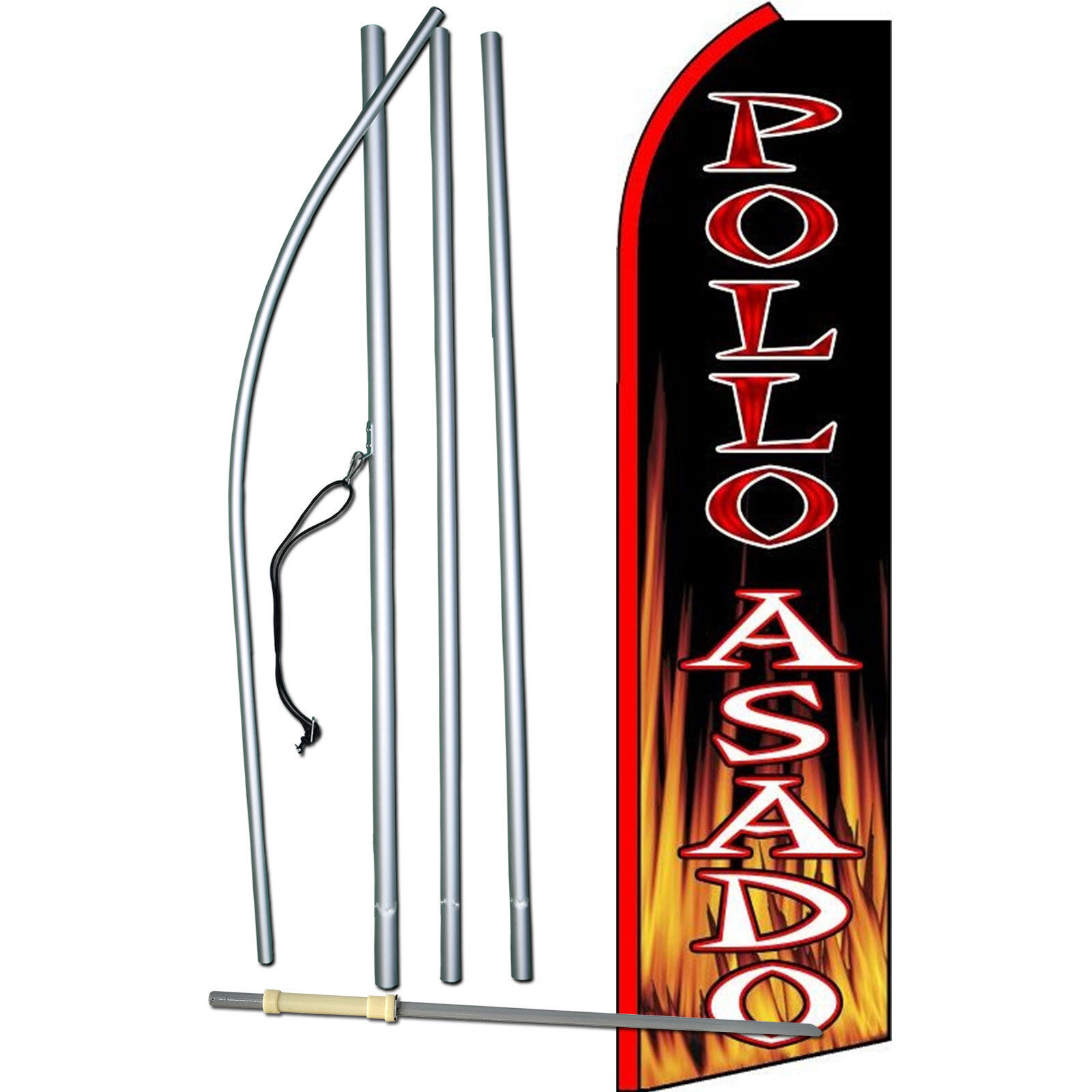 Pollo Asado Complete Swooper Flag Bundle