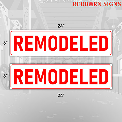 Remodeled 6″x24″ REAL ESTATE RIDER SIGNS Double Sided 2PK – Visible and Durable