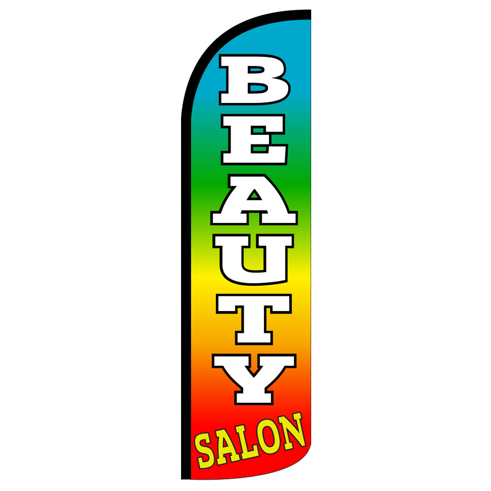 Beauty Salon Multi Color Windless Advertising Feather Flag Only Banner 30% Wider