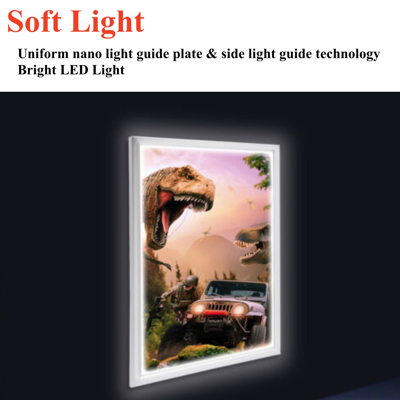18″x24″ LED Backlit Movie Poster Art Picture Frame Light Box Advertising Display